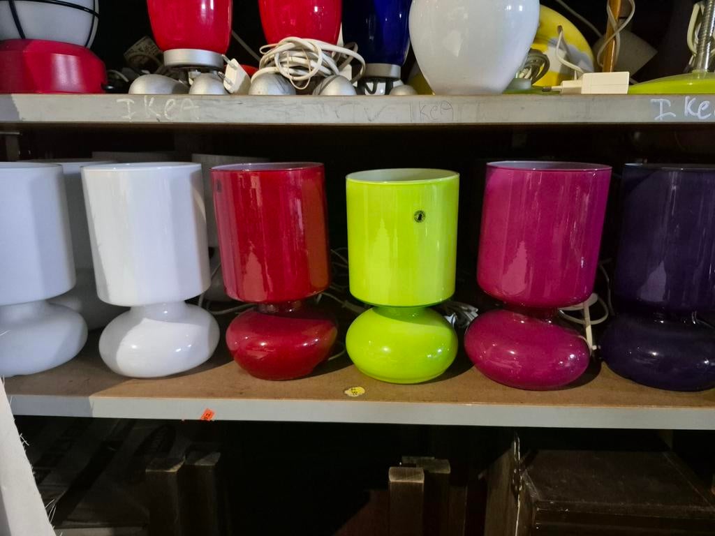 Div Lykta IKEA mushroom schemerlampen - zie omschrijving, Ophalen, Scandinavisch zweeds design retro, Minder dan 50 cm, Glas