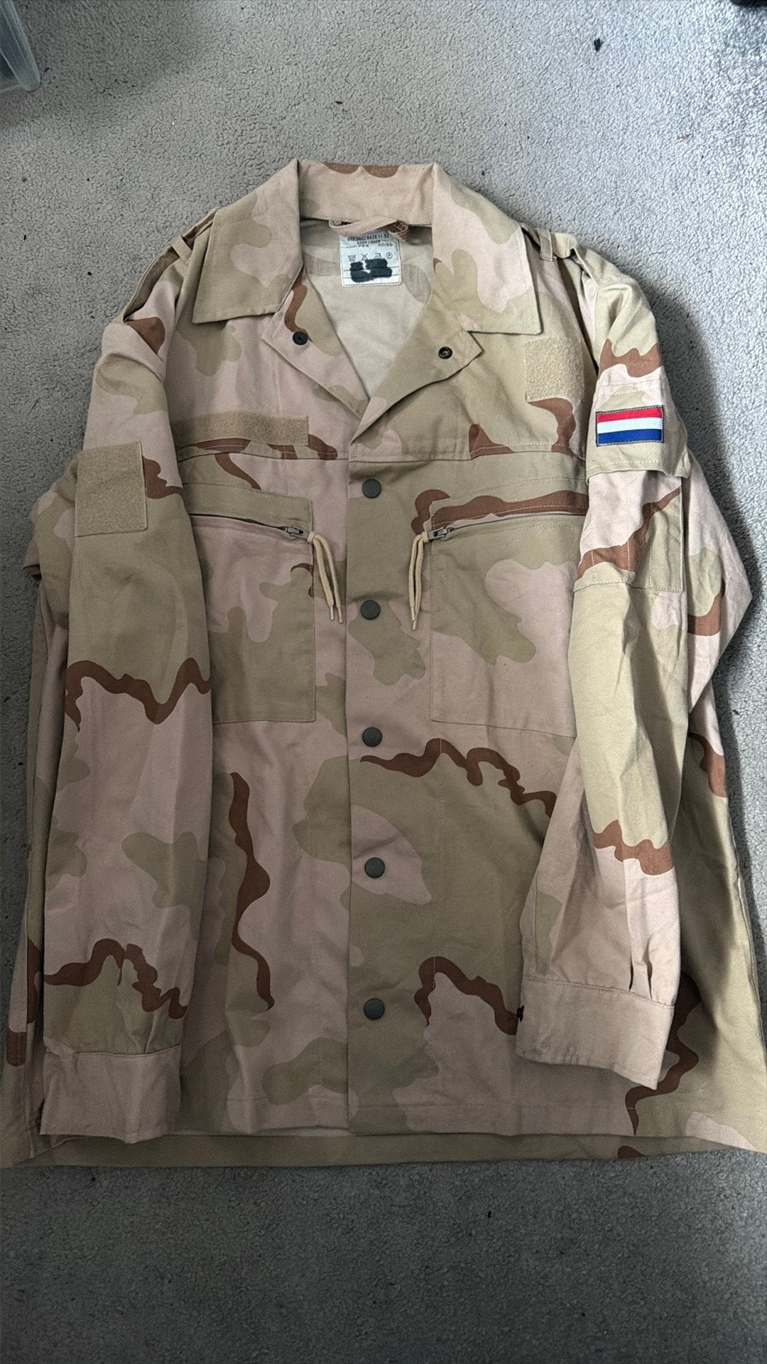 Basisjas desert L, Ophalen of Verzenden, Landmacht, Nederland, Kleding of Schoenen