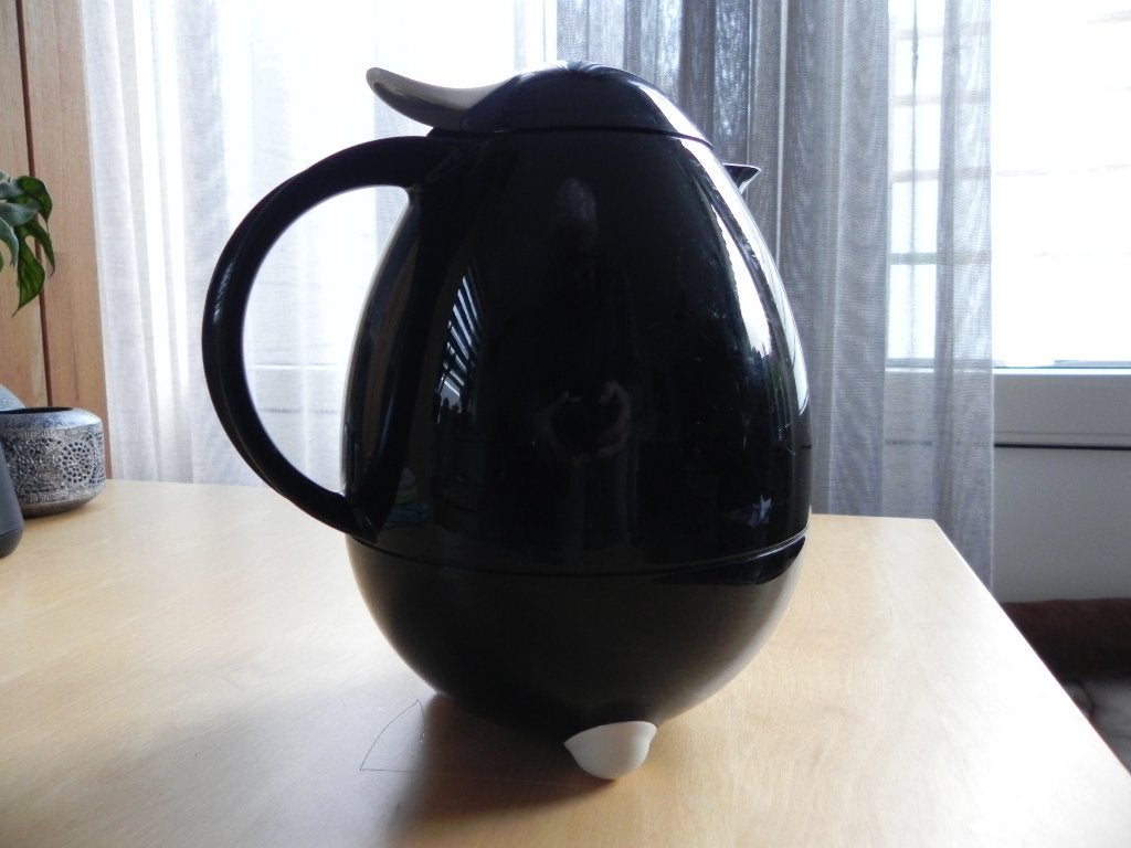 TE KOOP; ZWARTE LEIFHEIT THERMOSKAN  COLUMBUS  1 LITER, Ophalen, Overige typen, Kunststof, Zo goed als nieuw