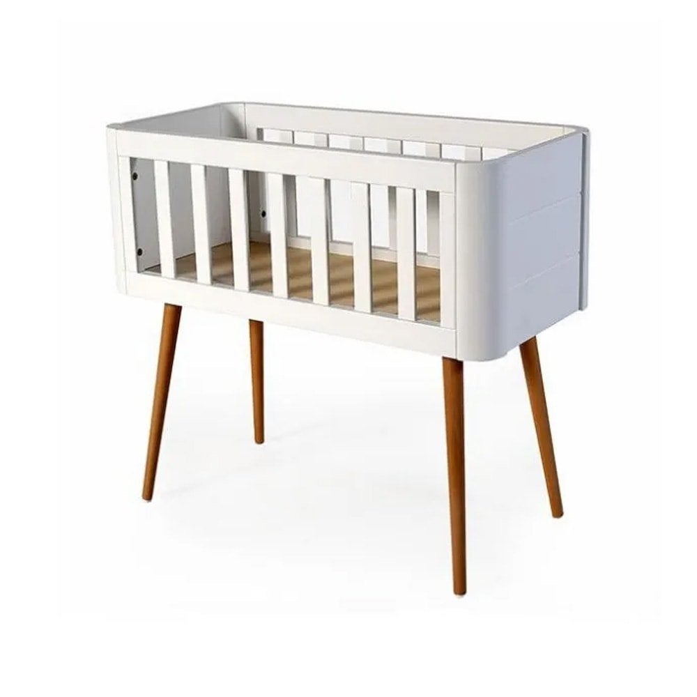 Wieg Retro 40x90cm - Troll nursery – Wit/naturel, Kinderen en Baby's, Babywiegjes en Ledikanten, Ophalen, Gebruikt, Wieg