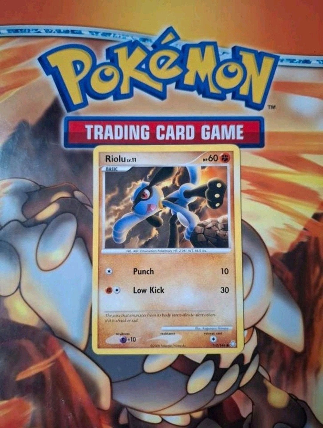 Riolu 117/146 Diamond&Pearl Legends Awakened pokemon kaart, Ophalen of Verzenden, Gebruikt, Losse kaart