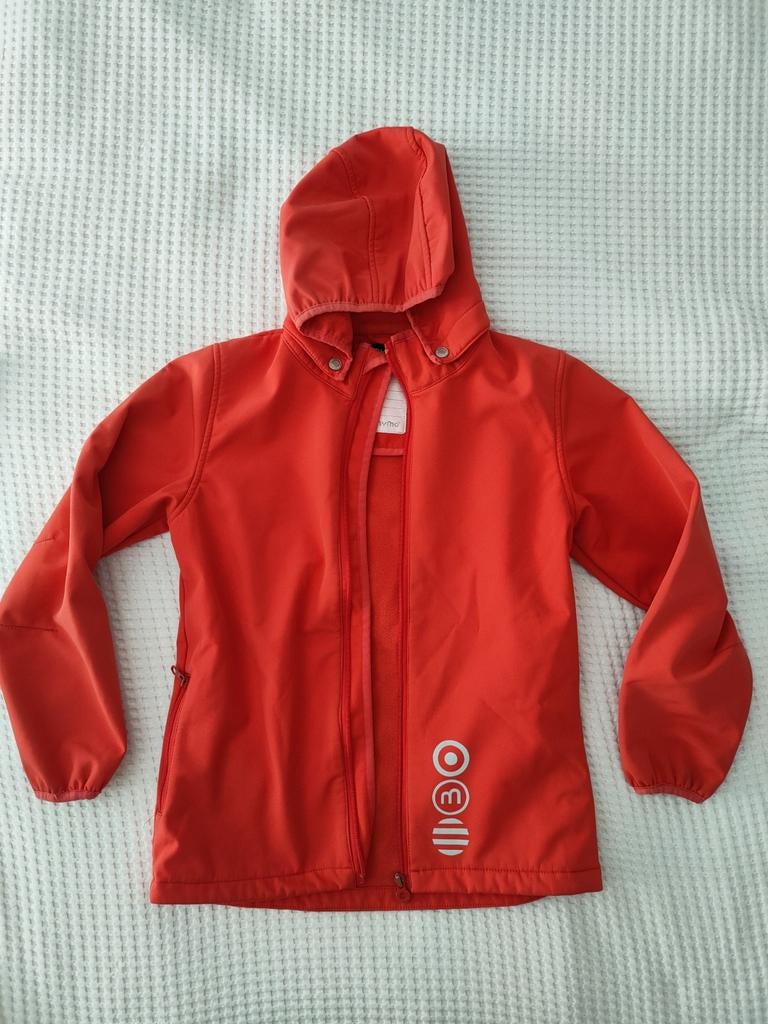 Zomerjas, j/m, maat 140, softshell/fleece, capuchon, keurig!, Jongen of Meisje, Ophalen of Verzenden, Zo goed als nieuw, Minymo