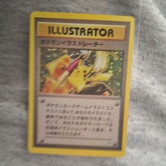 Zeldzame Pokémon Illustrator Kaart - Imitatie, Ophalen of Verzenden, Gebruikt, Losse kaart, Foil