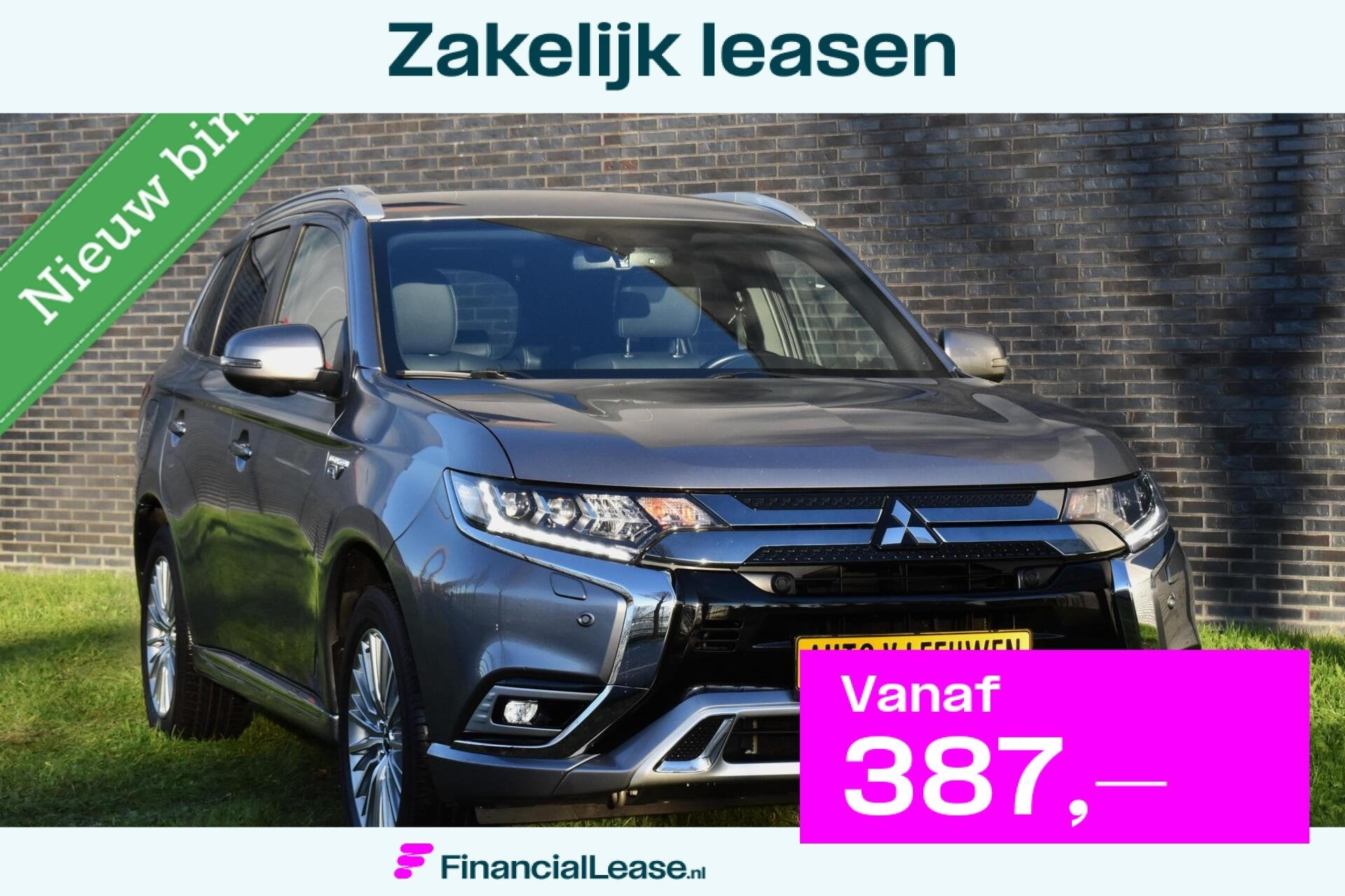 Mitsubishi Outlander 2.4 PHEV Diamand LEDER VOL! 360º CAMER, Automaat, 4 cilinders, Leder, Bedrijf