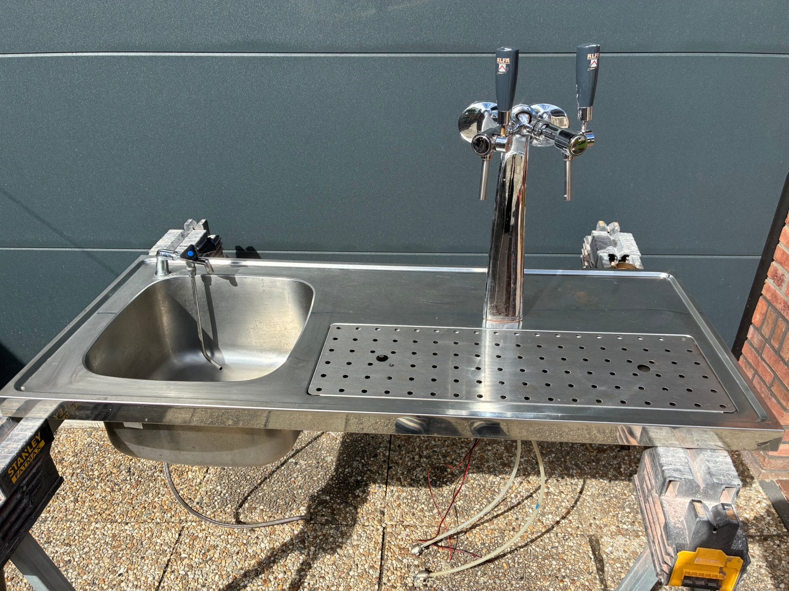 Lekblad biertap thuistap barblad rvs mancave bar lekbak, Ophalen