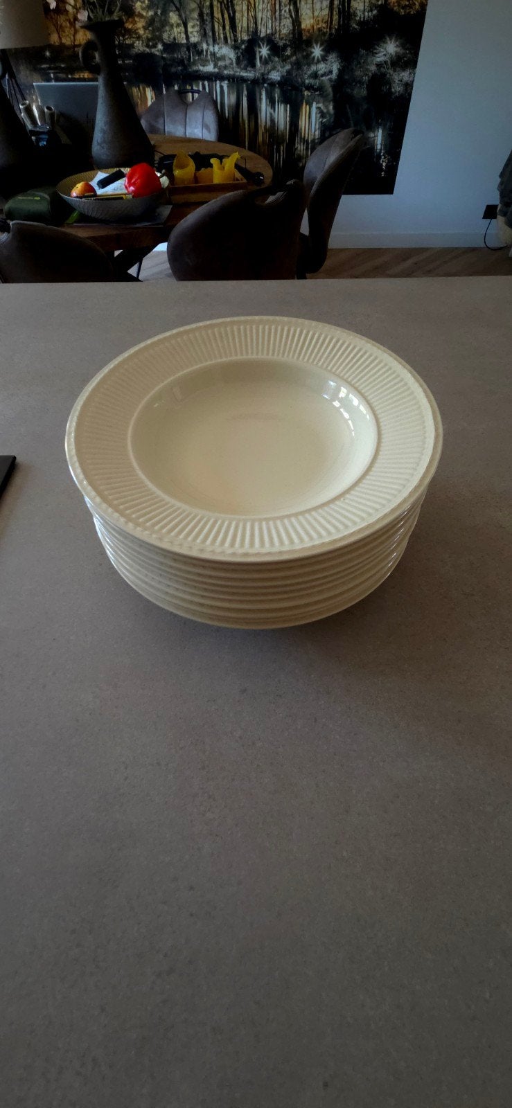 Wedgwood edme 10 diepe borden, Huis en Inrichting, Keuken | Servies, Ophalen of Verzenden, Zo goed als nieuw, Bord(en), Wedgwood