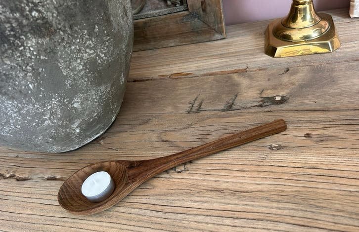 Houten lepel voor waxinelichtje, Ophalen of Verzenden, Zo goed als nieuw