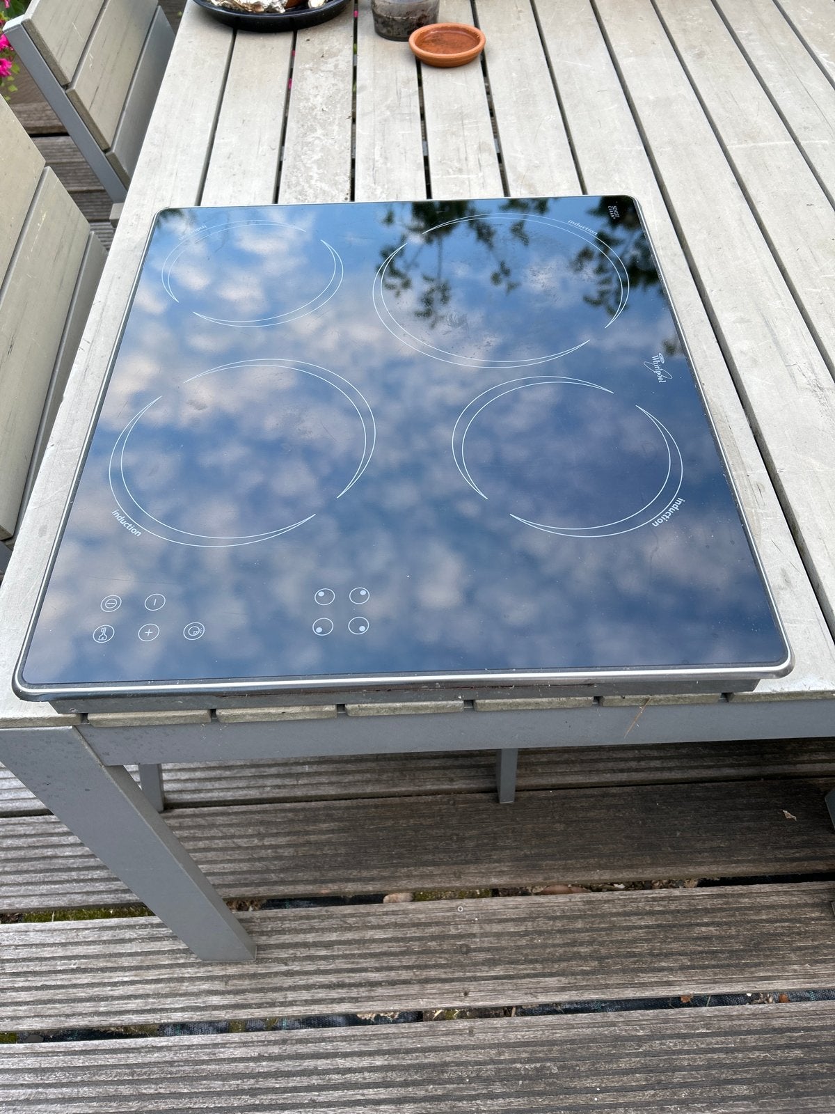 Whirlpool AKM 990/IX/G Inductiekookplaat - 4 zones, Ophalen, Gebruikt, 4 kookzones, Inbouw