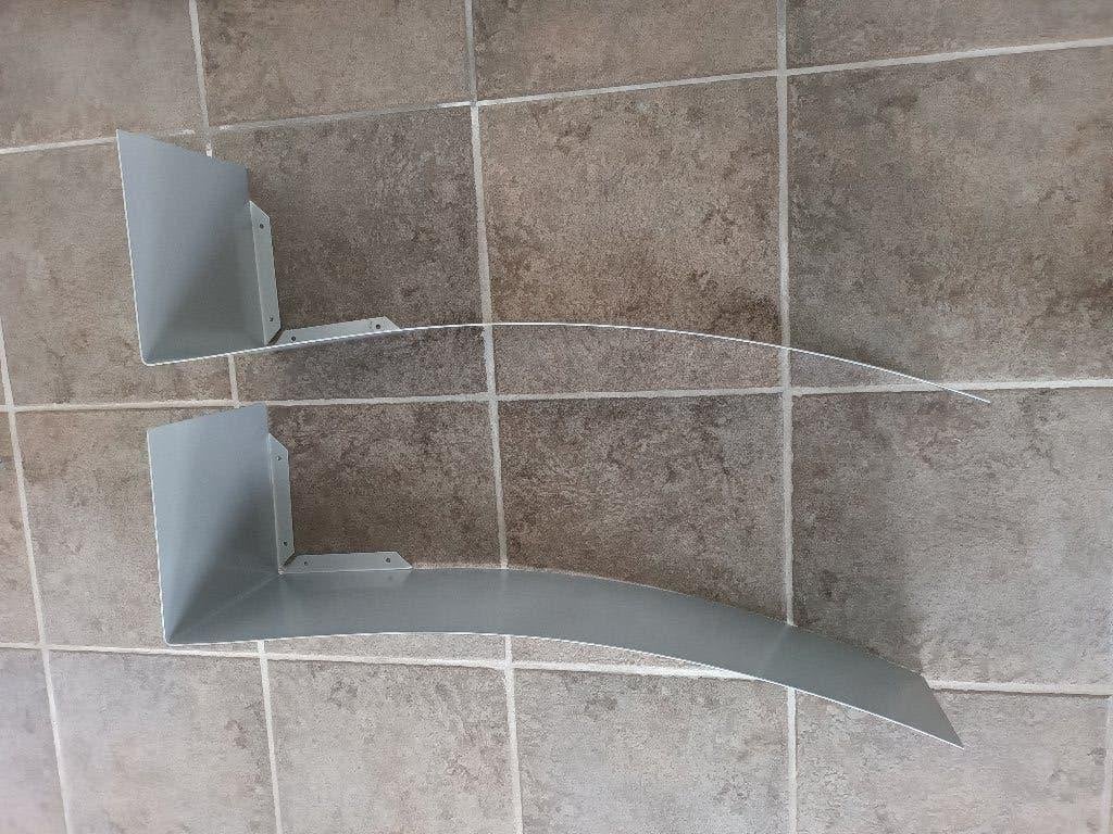 2 ikea gebogen boekenplanken kirp metaal metalen wanddisplay, Ophalen of Verzenden, Gebruikt
