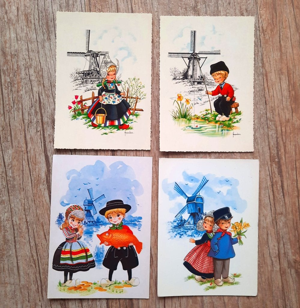 Vintage Kinderkaarten | Ansichtkaart Briefkaart Kinderkaart, Ophalen of Verzenden, 1960 tot 1980, Ongelopen, Klederdracht