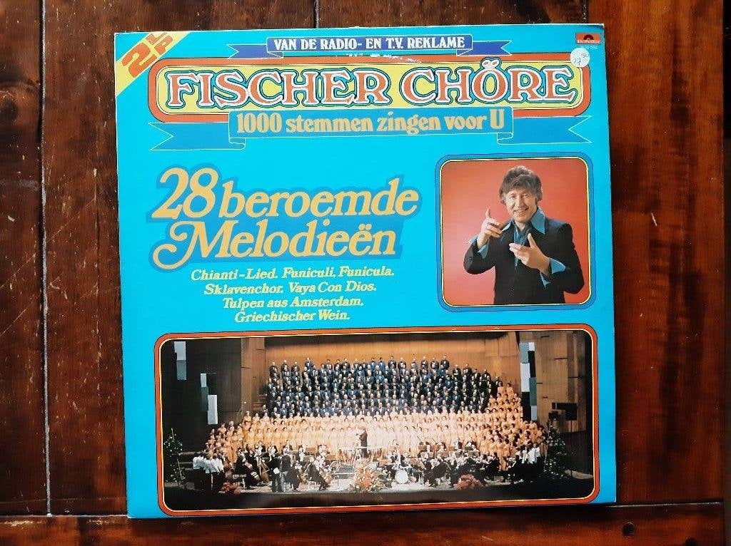 Dubbellp Fischer Chore / 28 beroemde melodieen, Gebruikt, Pop, Complilatie, Ophalen of Verzenden