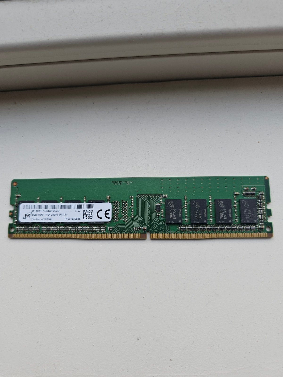 8GB DDR RAM Geheugenmodule, Computers en Software, RAM geheugen, 8 GB, Ophalen of Verzenden, DDR, Zo goed als nieuw