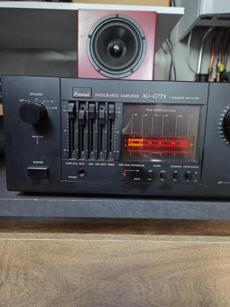 Sansui AU-G77X Integrated Amplifier ( Geserviced ), Zo goed als nieuw, 60 tot 120 watt, Stereo, Ophalen