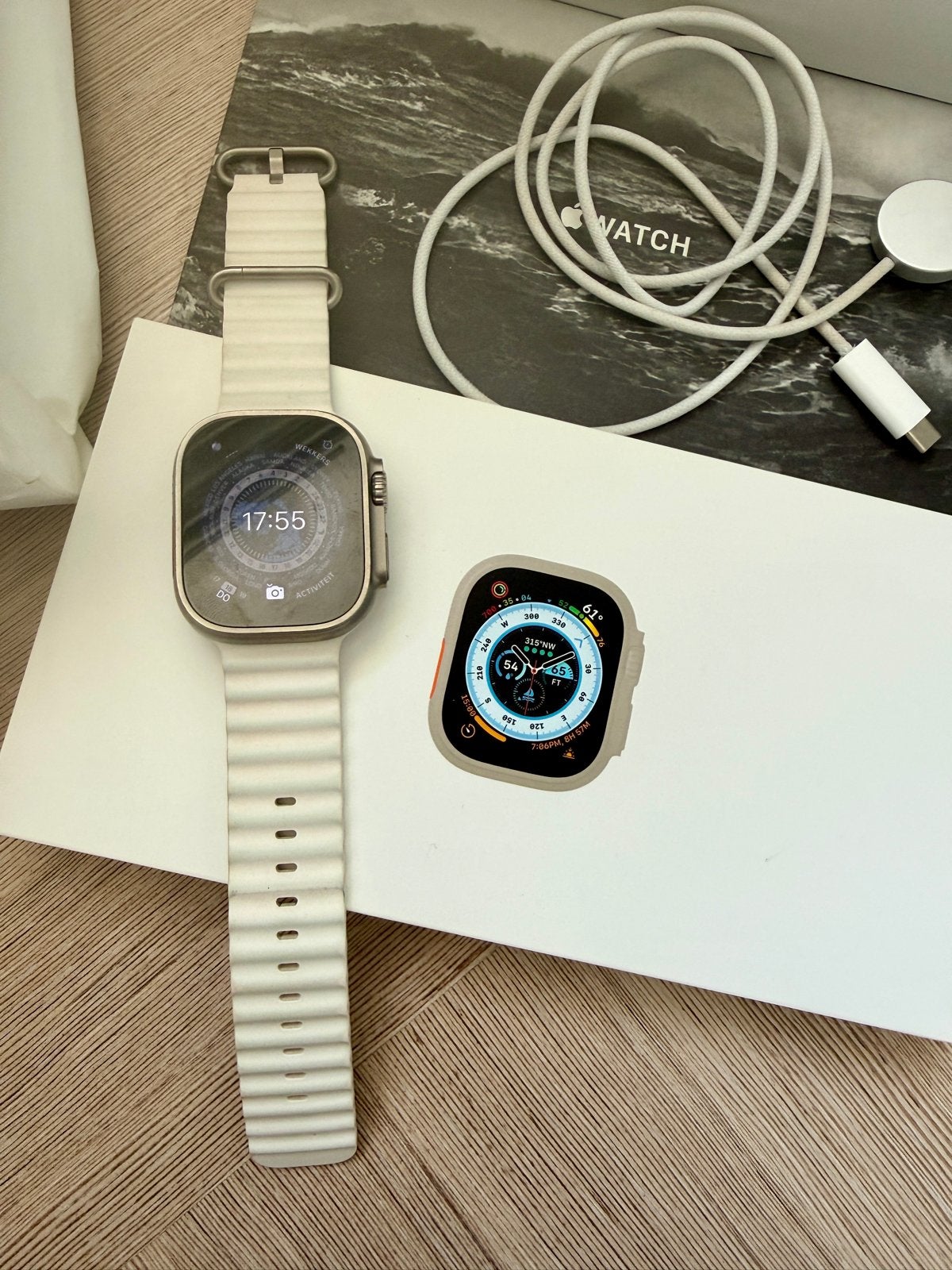 Apple Watch Ultra (1e generatie) - Zo goed als nieuw, Overige merken, Staal, Polshorloge, Kunststof