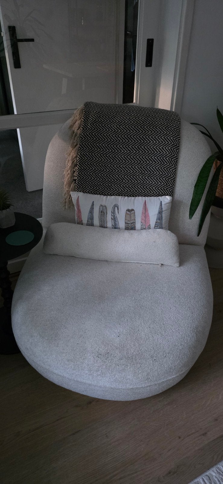 Crème Teddy Bankje, Gebruikt, Eenpersoons, 75 tot 100 cm, Ophalen of Verzenden