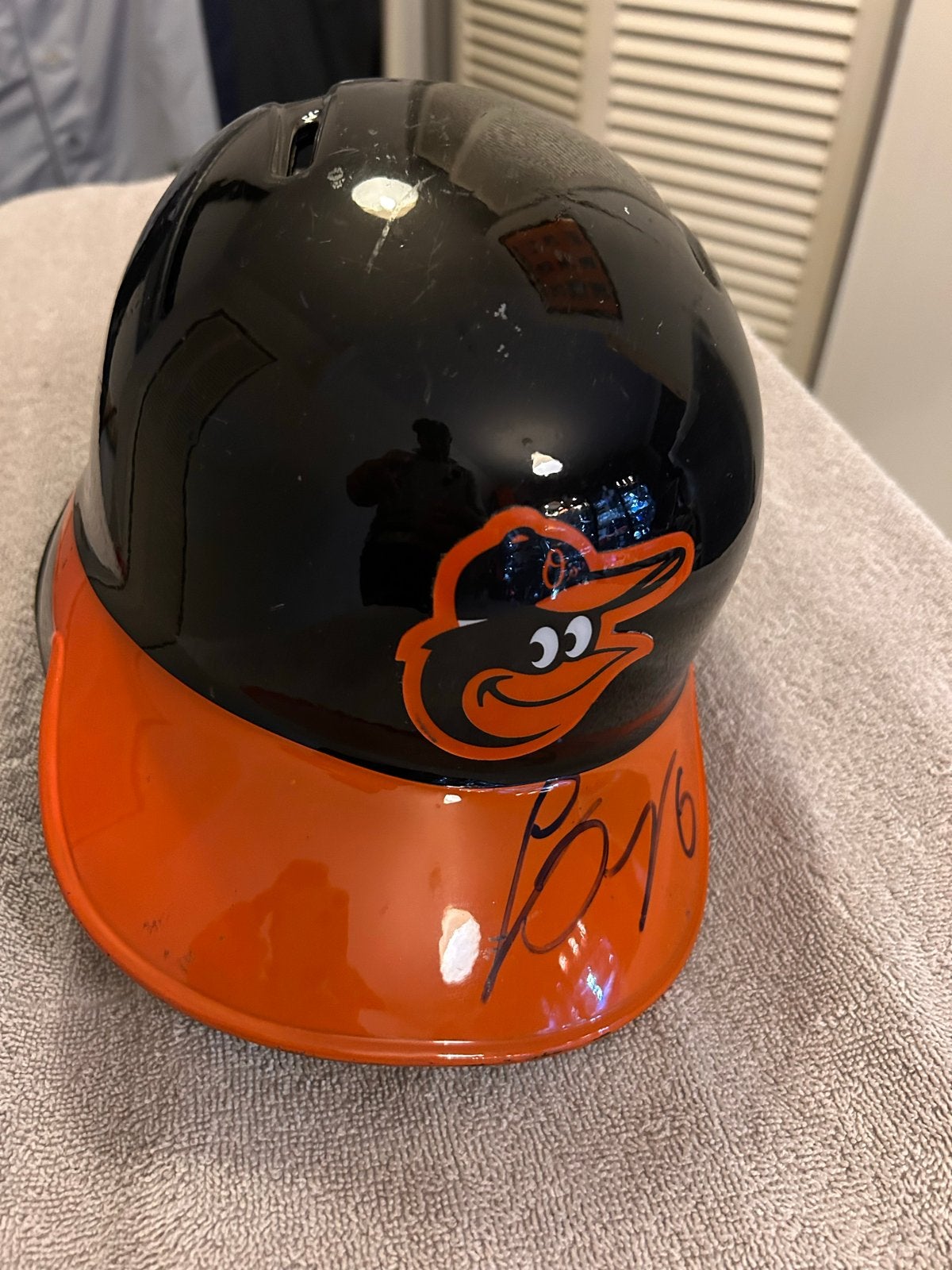 Gesigneerde Baltimore Orioles Slaghelm - Jonathan Schoop, Ophalen of Verzenden, Gebruikt, Overige typen