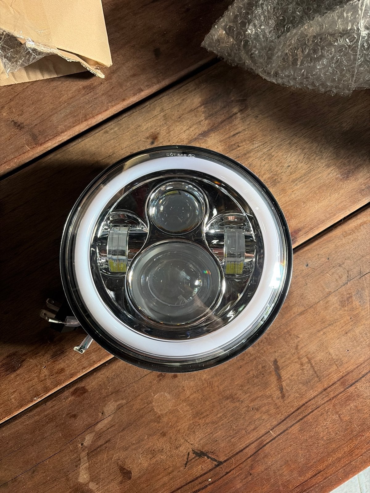 Harley Davidson LED Koplamp met Halo Ring - Nieuw, Ophalen of Verzenden, Nieuw