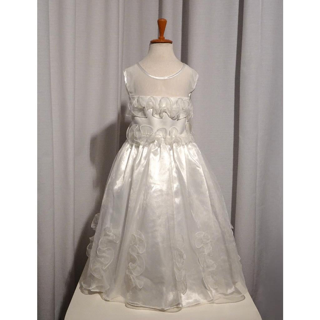 Nieuw ! Maat 104 Mooie Ivoor Witte Bruidsmeisje Prinses Jurk, Ophalen of Verzenden, Nieuw, Meisje, Jurk of Rok