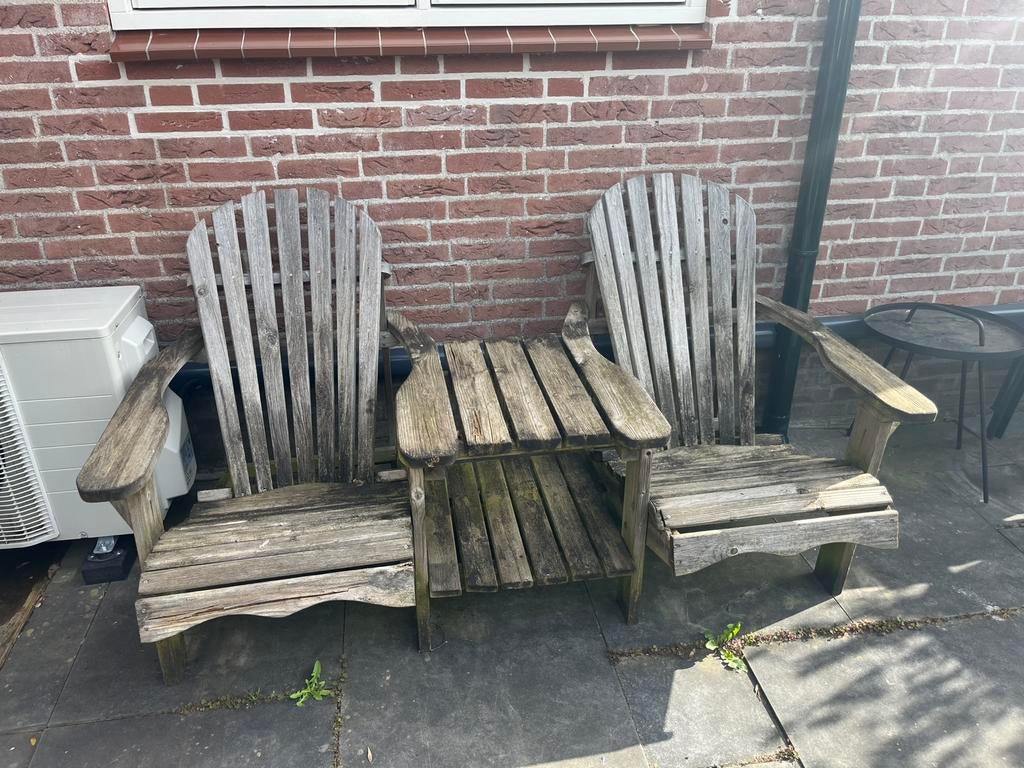 Tete a tete loveseat, Tuin en Terras, Ophalen, Zo goed als nieuw, Hout