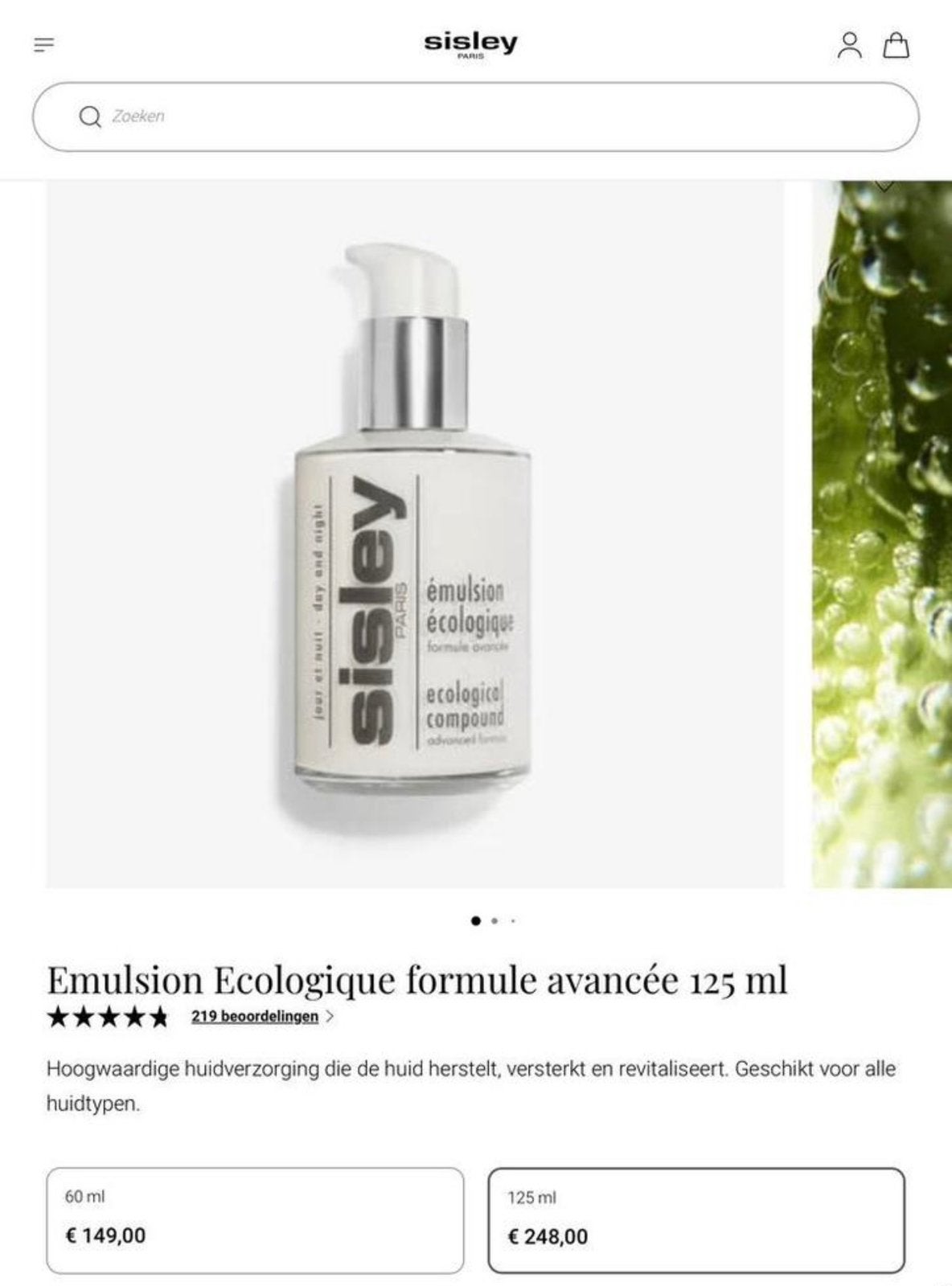 Nieuw Sisley Emulsion Ecologique Ecological 125 ml dagcreme, Sieraden, Tassen en Uiterlijk, Uiterlijk | Gezichtsverzorging, Ophalen of Verzenden