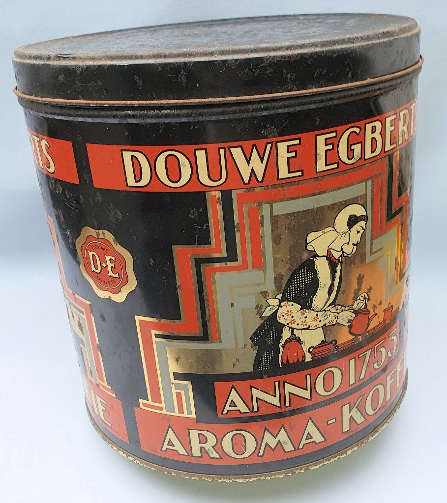 Oude Douwe Egberts koffieblik 60/70er jaren, Verzenden, Gebruikt, Koffie, Douwe Egberts