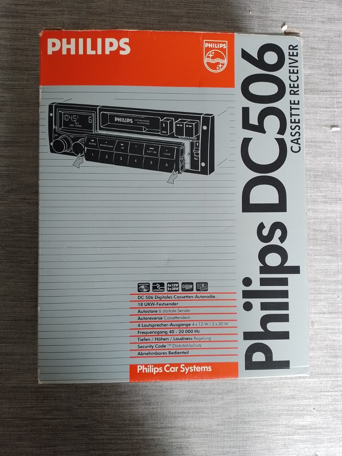 Philips DC506 autoradio met cassette, Auto diversen, Ophalen, Zo goed als nieuw