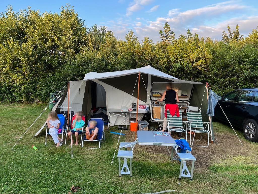 Uitstekende Holtkamper cocoon vouwwagen met M uitbouw, Ophalen, Gebruikt