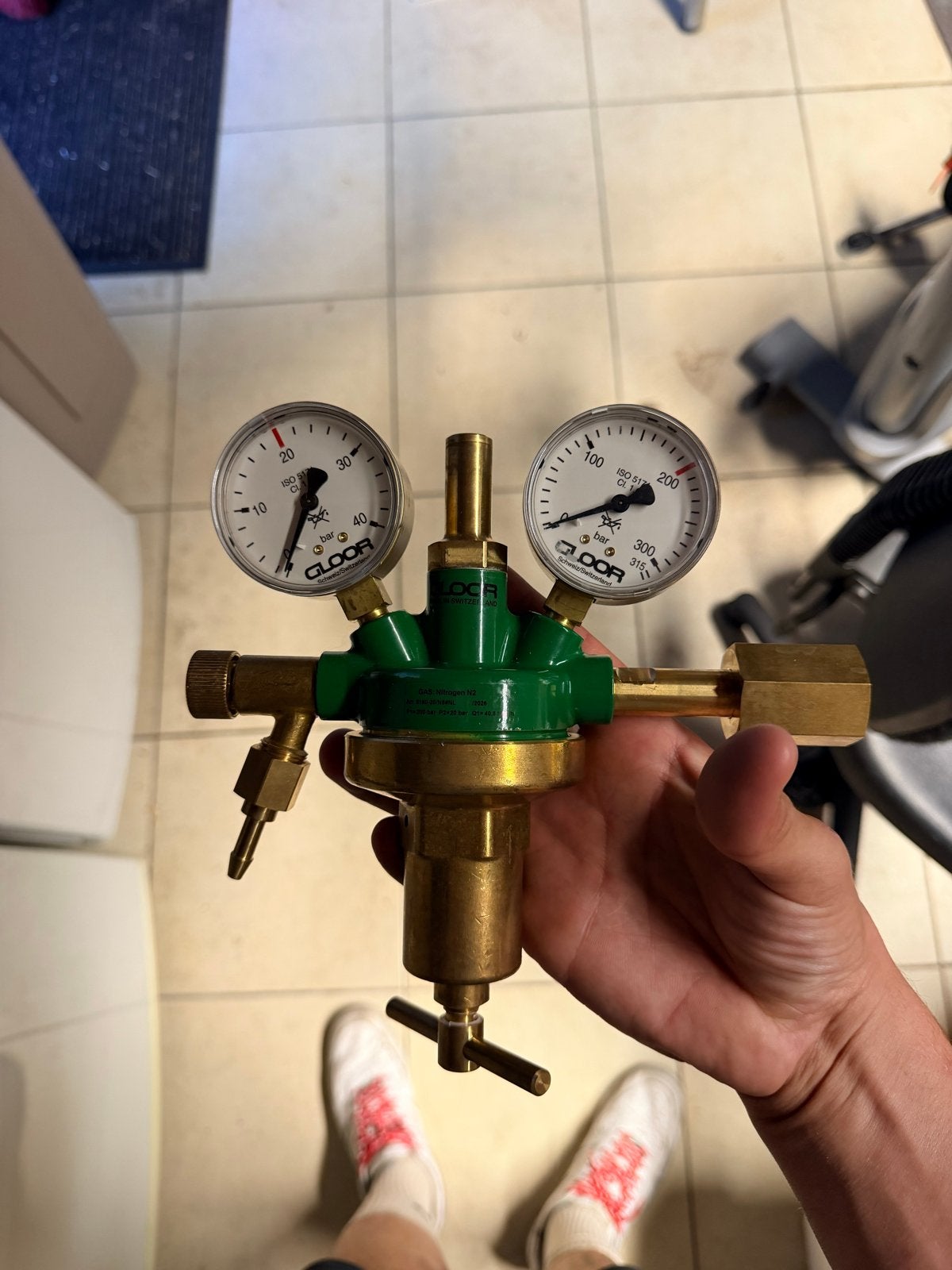 Gloor reduceer ventiel  met manometers NIEUW, Ophalen, Gebruikt, Co2