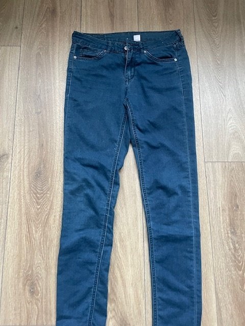 Blauw jeans / spijkerbroek van H&M, maat 164 cm, Broek, Gebruikt, Meisje, H&M