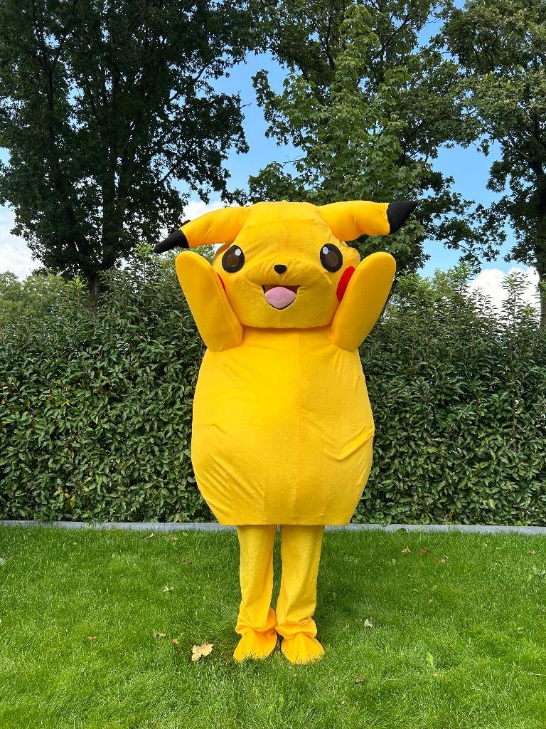Te Huur: Pikachu-Kostuum, Mascotte, Verkleedkleding, Pikachu, Ophalen of Verzenden, Zo goed als nieuw, Verjaardag