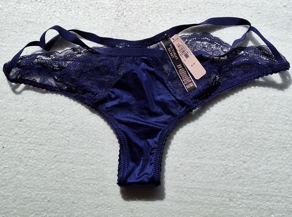 Nieuwe blauwe slip van Victoria's Secret maat 38-40, Verzenden, Blauw, Slip