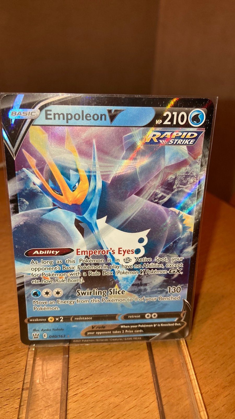 Pokemon Empoleon V 40/163 Battle Styles 3,00 euro, Hobby en Vrije tijd, Verzamelkaartspellen | Pokémon, Ophalen of Verzenden, Zo goed als nieuw