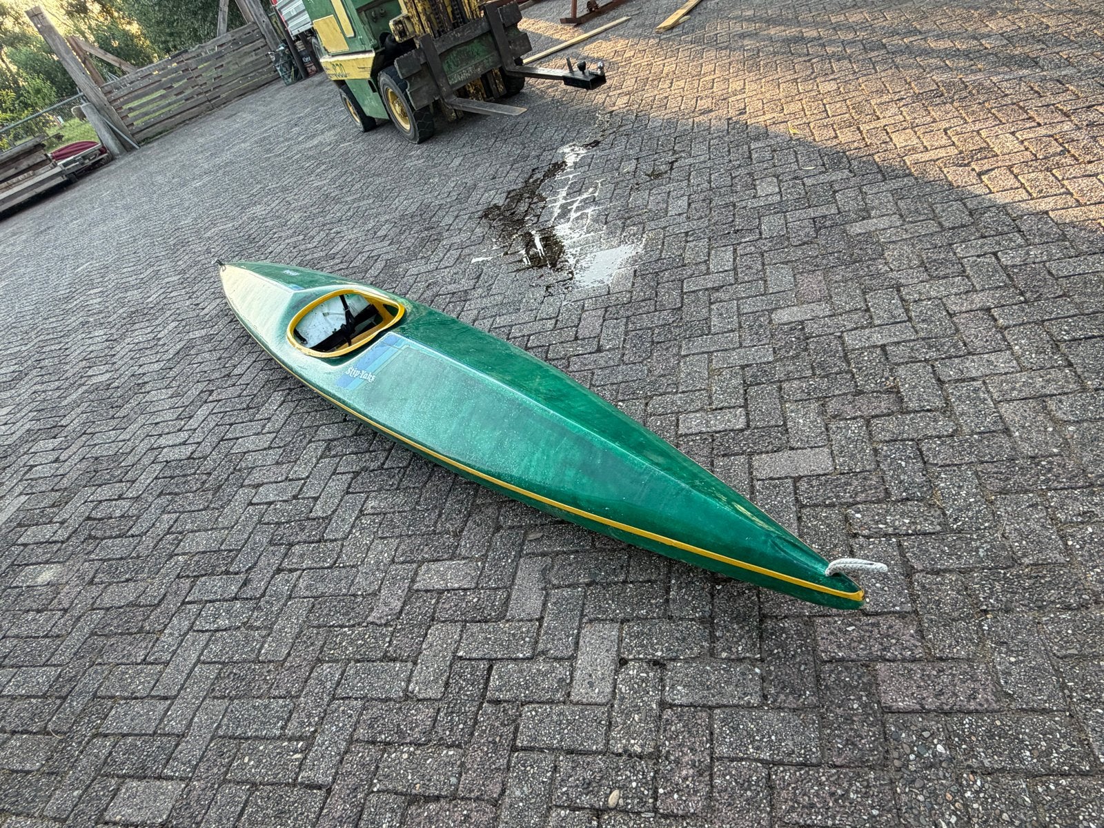 kajak met peddel en spatzeil, Watersport en Boten, Kajaks, Ophalen, Gebruikt, 1-persoons