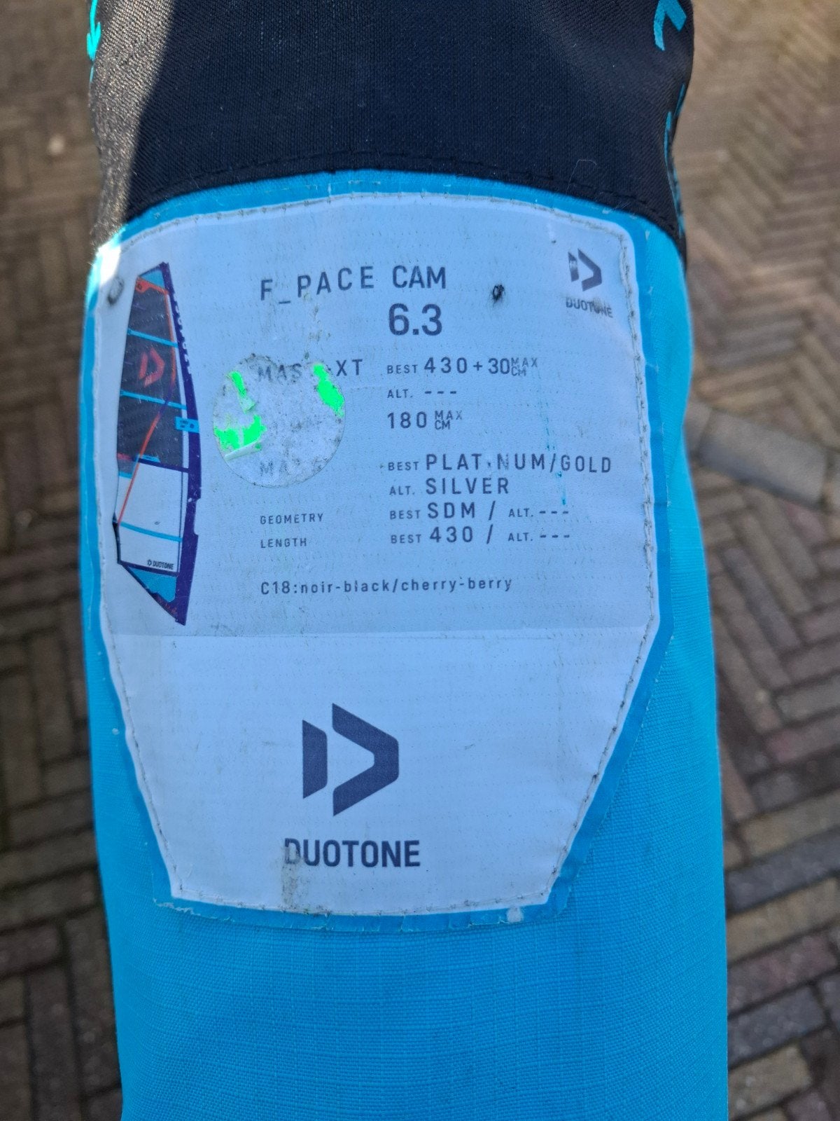 Windsurfzeilen:duotone/gaastra, Ophalen, Gebruikt, Duotone, Zeil