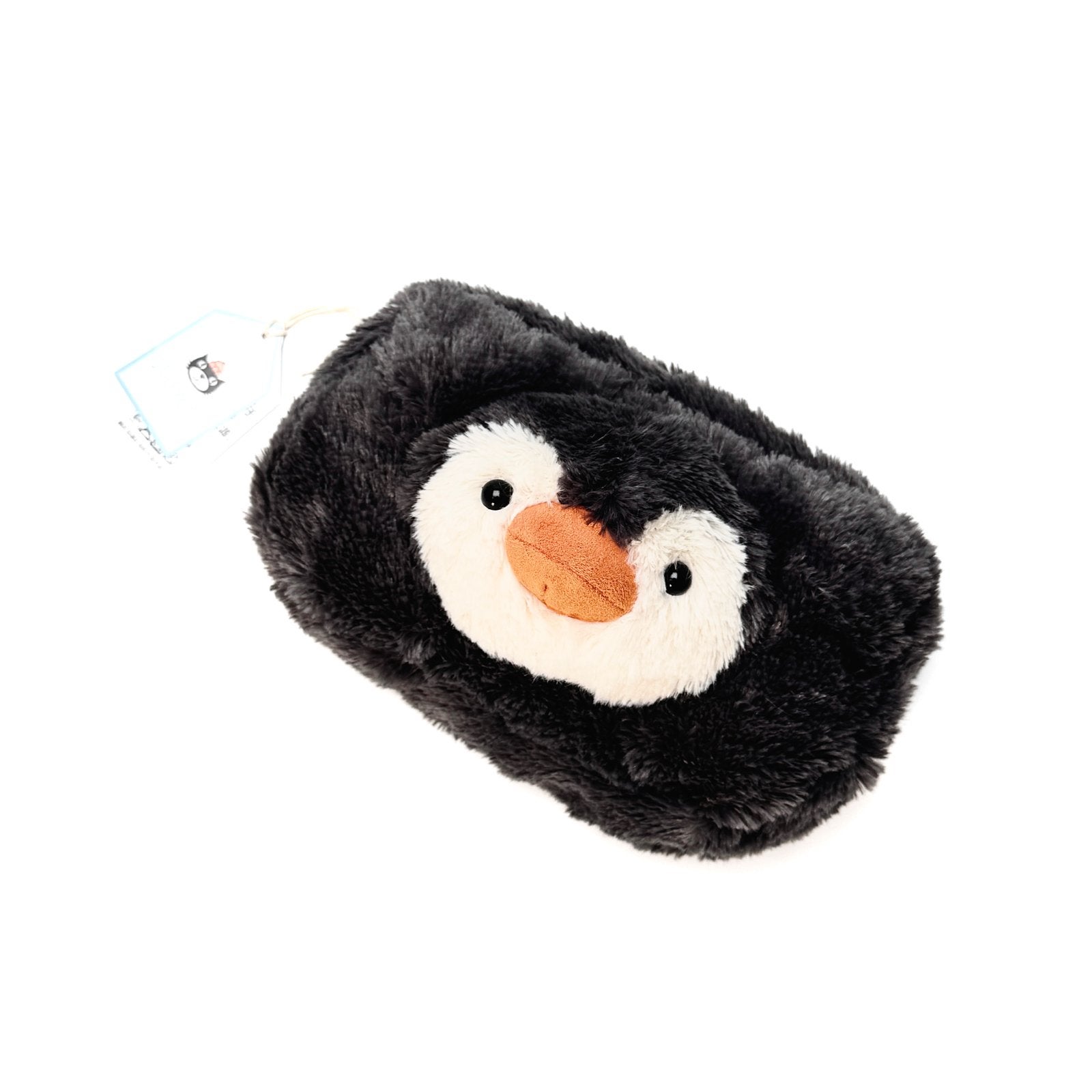 Jellycat Pinguïn Etui - Zo goed als nieuw, Kinderen en Baby's, Speelgoed | Knuffels en Pluche, Pinguïn, Jellycat, Zwart, Klein (minder dan 20 cm)