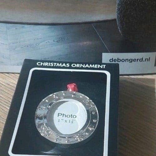 ZILVERSTAD FOTOLIJSTJE ROND VOOR o.a IN DE KERSTBOOM, Ophalen of Verzenden, Nieuw