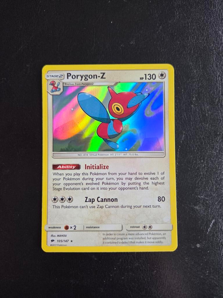 Porygon-Z Holo Pokémon Kaart (105/147) - Zo goed als nieuw, Ophalen of Verzenden, Zo goed als nieuw, Losse kaart, Foil