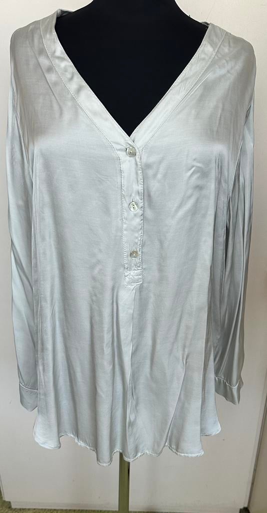 Nieuwe satijnachtige blouse XL met prijskaartje, Ophalen, Nieuw, Maat 46/48 (XL) of groter, Wit