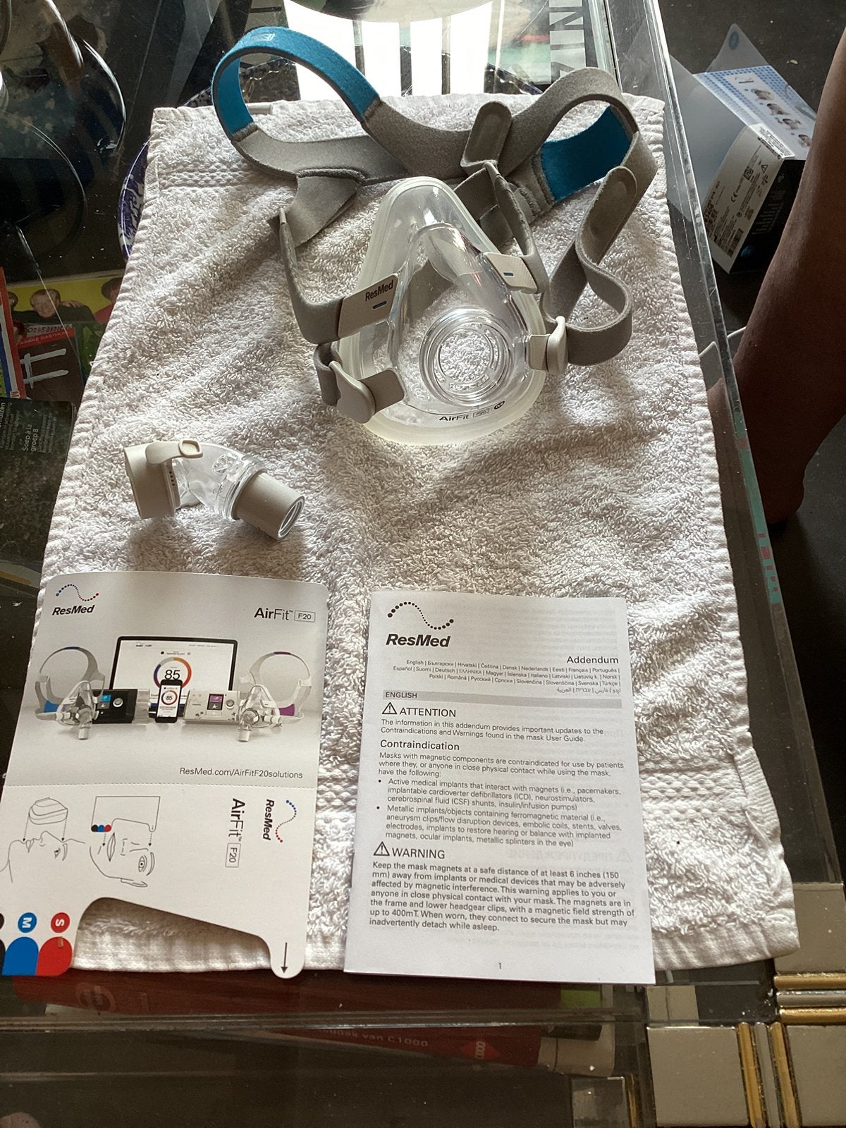 Resmed Airfit F20 masker voor cpap of bipap therapie nieuw!, Diversen, Ophalen of Verzenden, Zo goed als nieuw