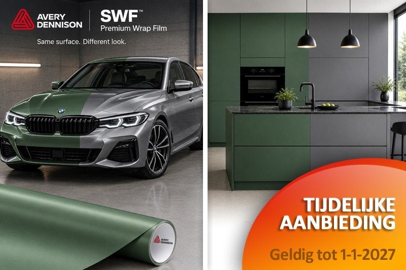ACTIE - Avery SWF wrap folie 152cm carwrapping & keuken wrap, Ophalen of Verzenden, Nieuw, 15 m² of meer, Folie