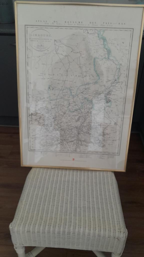 Oude ingelijste kaart van Limburg, Ophalen, F.D. Weickard, 1800 tot 2000, Nederland