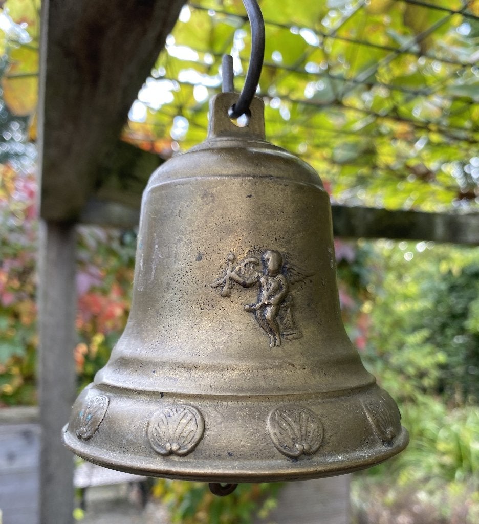 Leuke Vintage Koperen Bronzen Kloosterbel - antiek brocante, Ophalen of Verzenden