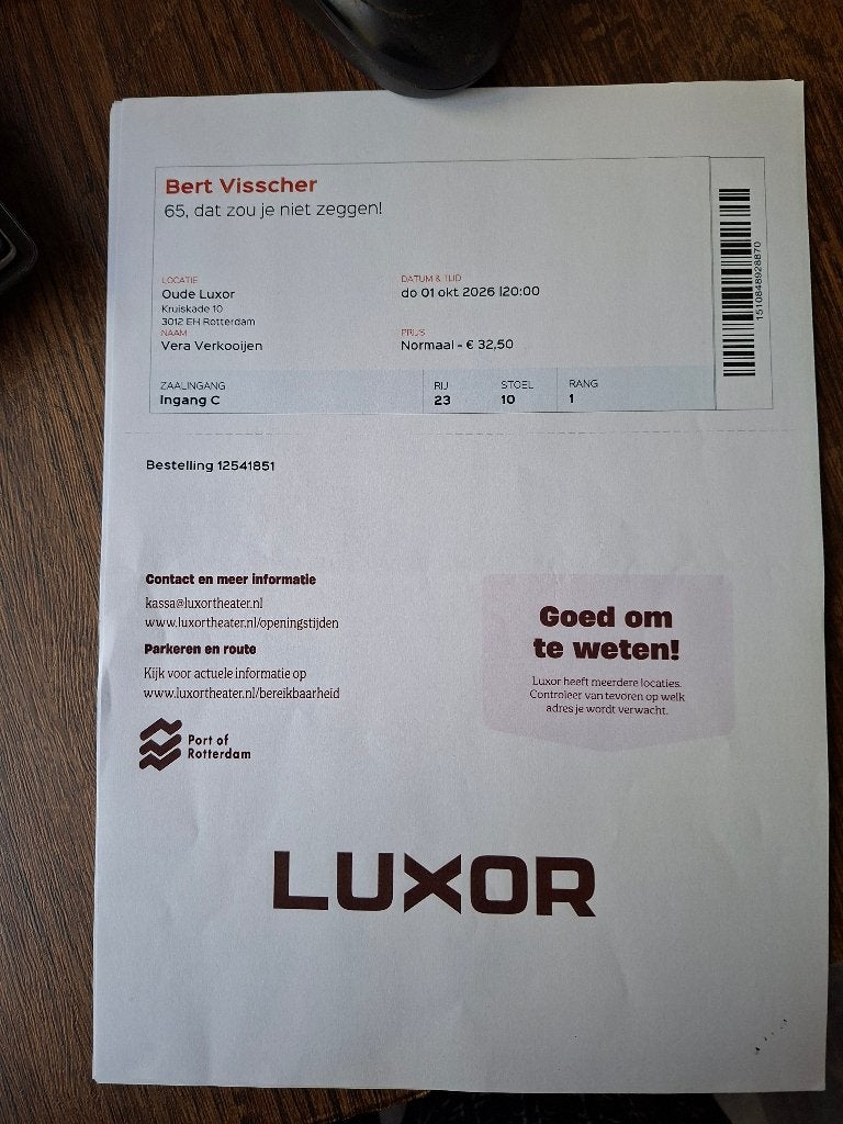 Bert Vissscher, Eén persoon
