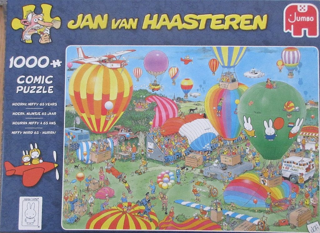 Jan van Haasteren - Hoera Nijntje 65 jaar (1000 ), Ophalen of Verzenden, 500 t/m 1500 stukjes, Zo goed als nieuw, Legpuzzel