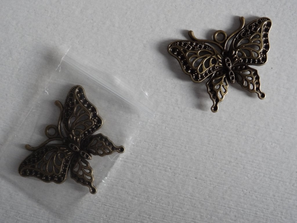 NIEUW! Vlinder Hanger Bronskleurig >Snelle Verzending!<, Ophalen of Verzenden, Nieuw, Hanger