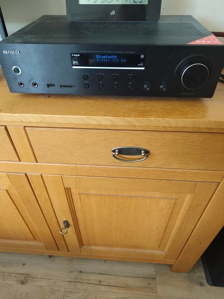 Aiwa Stereo Receiver met Teufel Vloerstaande Speakers, Overige merken, Ophalen of Verzenden, Zo goed als nieuw, 60 tot 120 watt