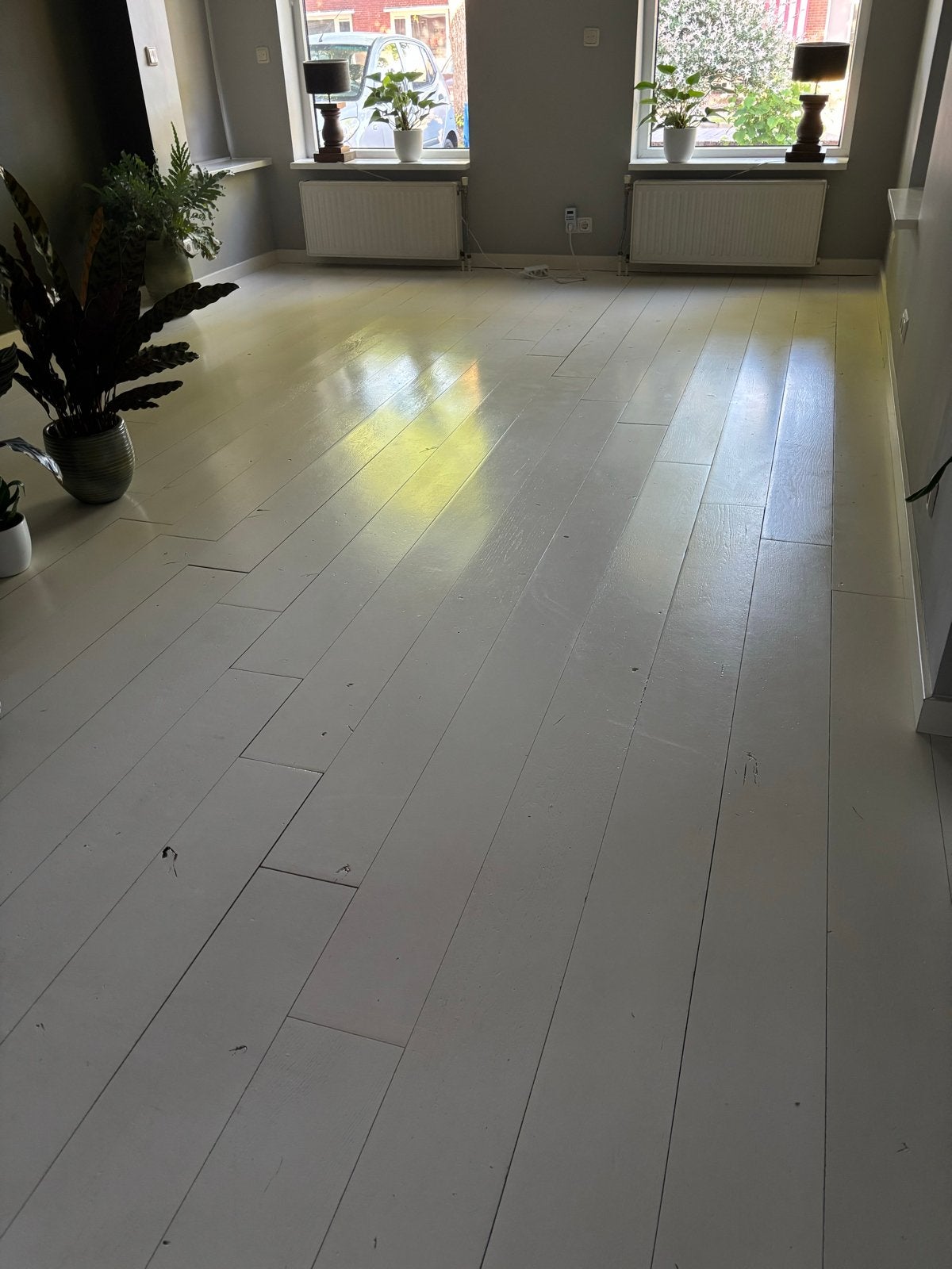 Witte eiken 22mm houten vloerdelen 25m2 - Gebruikt, Doe-het-zelf en Verbouw, Vloerdelen en Plavuizen, Ophalen, Gebruikt, Vloerdelen of -planken
