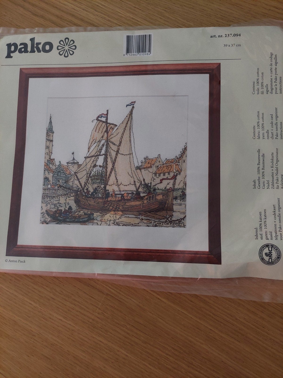 Borduurpakket Anton Pieck - Havenzicht 39x37 cm, Hobby en Vrije tijd, Borduren en Borduurmachines, Ophalen of Verzenden, Nieuw