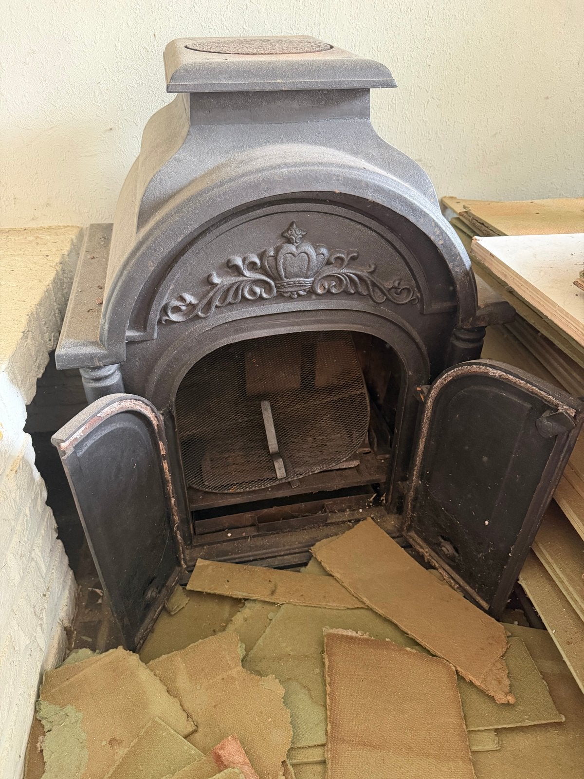 Gietijzeren Houtkachel - Decoratief of Functioneel, Ophalen, Gebruikt, Houtkachel, Vrijstaand