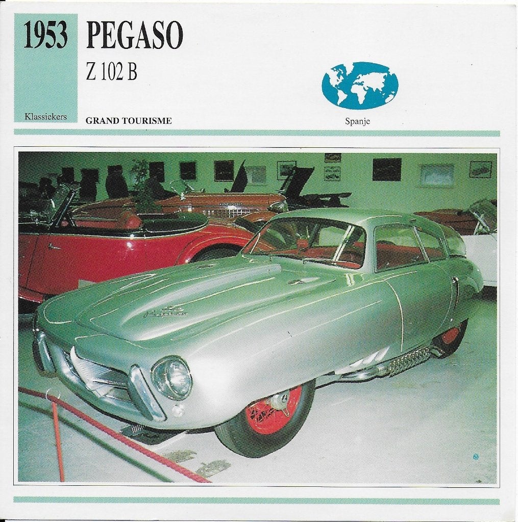 Ma8 autokaart Pegaso Z 102 B ( 1953 ), Ophalen of Verzenden, Zo goed als nieuw, Auto's